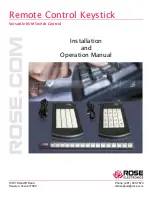 Предварительный просмотр 1 страницы Rose electronics RCK-KS1x16-U-KM Installation And Operation Manual