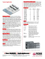 Preview for 2 page of Rose electronics UEB-8UB Specifications