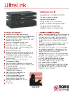 Предварительный просмотр 1 страницы Rose electronics UltraLink UL-DV3 Specifications