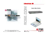 Предварительный просмотр 1 страницы Rose electronics UltraVista SX Quick Start Manual