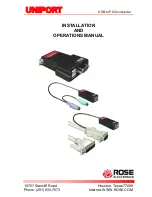 Предварительный просмотр 1 страницы Rose electronics UNIPORT Installation And Operation Manual