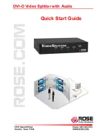 Rose electronics VideoSplitter Quick Start Manual preview