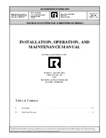 ROSEDALE M-8 Installation, Operation & Maintenance Manual preview