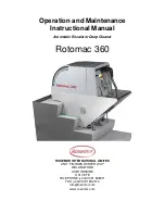 Preview for 1 page of Rosemor Rotomac 360 Operation And Maintenance Instruction Manual