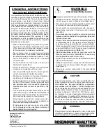 Preview for 2 page of Rosemount Analytical SOLU COMP II Instruction Manual