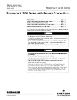 Rosemount 3300 Series Manual Supplement предпросмотр