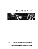 Rosen AC 3105 Owner'S Manual preview