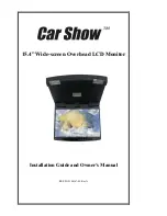 Preview for 1 page of Rosen Car Show CS150LCD Installation Manual