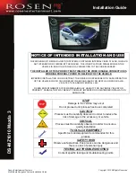 Предварительный просмотр 1 страницы Rosen DS-MZ1010 Installation Manual