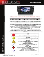 Предварительный просмотр 1 страницы Rosen DS-TY1070 Installation Manual