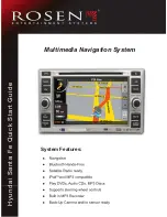 Preview for 1 page of Rosen Hyundai Santa Fe Quick Start Manual