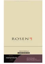 Preview for 20 page of Rosen Milan Series Owner'S Manual