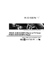 Preview for 1 page of Rosen R5505 Owner'S Manual And Installation Manual