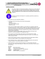 Preview for 4 page of Rosenberg SupraBox 1100D Operating Instruction