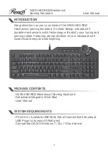 Preview for 2 page of Rosewill NEON K90 RGB User Manual