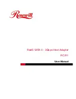 Rosewill RAID5 SATA II - 3GBPS HOST ADAPTER RC211 User Manual preview