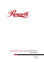 Preview for 1 page of Rosewill RNX-N150PCe User Manual