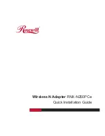 Предварительный просмотр 1 страницы Rosewill RNX-N250PCe Quick Installation Manual