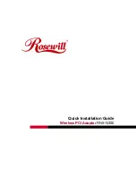 Preview for 1 page of Rosewill RNX-N300 Quick Installation Manual