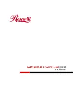 Rosewill SATA 150 RAID 2 Port PCI Host RC201 User Manual preview