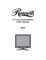 Rosewill TFT-LCD Color Monitor R800N User Manual preview