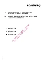 ROSIERES FE 5143 RU Instructions For The Use And Installation preview