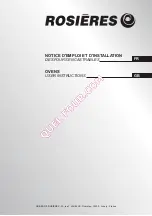 ROSIERES RF462PN1 User Instructions предпросмотр