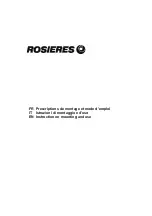 ROSIERES RHC 626/1 IN Instruction On Mounting And Use Manual preview