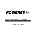 ROSIERES RHIP680X Installation And User Manual preview