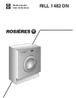 Предварительный просмотр 1 страницы ROSIERES RILL 1482 DN User Instructions