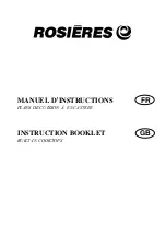 ROSIERES RTE 753 SF Instruction Booklet preview