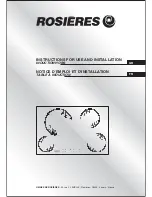 ROSIERES RVI 630 Instructions For Use And Installation предпросмотр