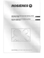 ROSIERES RVI 740 Instructions For Use And Installation preview