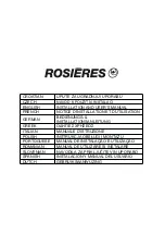 Preview for 1 page of ROSIERES RVSPN98 Installation And User Manual