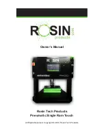 Preview for 1 page of Rosin Tech Pro Touch Owner'S Manual