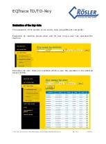 Preview for 18 page of Rosler EQTrace TD Quick Manual