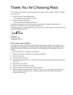 Preview for 2 page of Ross 4500DR-104-07 User Manual