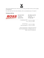 Preview for 4 page of Ross 4500DR-104-07 User Manual