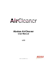 Предварительный просмотр 1 страницы Ross Abekas AirCleaner ACL-A User Manual