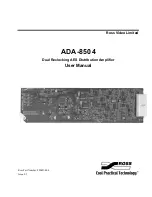 Предварительный просмотр 1 страницы Ross ADA-8504 User Manual