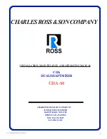 Preview for 1 page of Ross CDA-50 Installation, Maintenance And Operating Manual