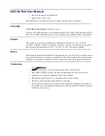 Preview for 2 page of Ross DAC-8418-A User Manual