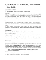 Preview for 3 page of Ross GearLite FDB-9649-LC User Manual