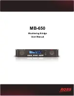 Ross MB-650 User Manual предпросмотр