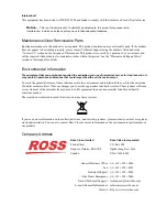 Предварительный просмотр 4 страницы Ross MB-651 User Manual