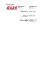 Preview for 6 page of Ross NK-RP1 Series User Manual