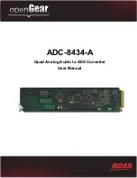 Ross openGear ADC-8434-A User Manual preview