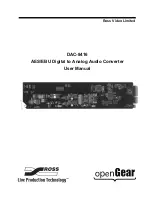 Предварительный просмотр 1 страницы Ross openGear DAC-8416 User Manual