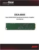 Предварительный просмотр 1 страницы Ross OpenGear DEA-8805 User Manual