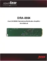 Ross openGear DRA-8804 User Manual preview